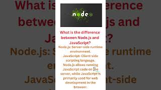 Nodejs Tutorial  What is the difference between Nodejs and JavaScript [upl. by Enelra967]