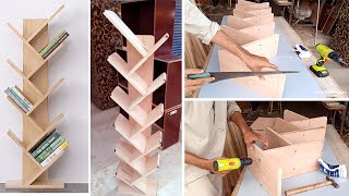 making tree book shelf easley skillful carpentry [upl. by Tertias]