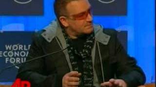 Gore Bono Talk Poverty Warming at Davos [upl. by Iaverne483]