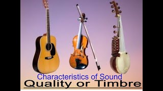 Quality of sound Timbre explanation class 9 Characteristics of Sound PHYSICS SOUND [upl. by Aisatsanna44]