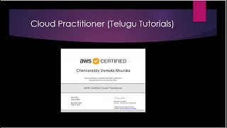 Cloud Practitioner AWS introduction video in telughu [upl. by Notlad]