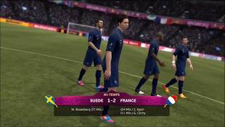 Suède  France FIFA 12  EURO 2012 3ème Journée  Groupe D  CPU Vs CPU [upl. by Artemas]