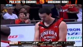 PBA BloopersJersey ni Greg Slaughter Napunit ni Gabby EspinasJanuary 22 2014 [upl. by Nosrettap]