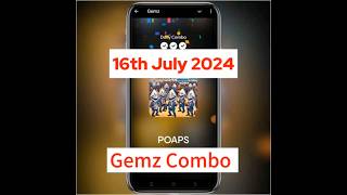 Gemz daily combo cards  16 July Gemz daily combo gemzdailycombo gemzcoin [upl. by Eiramllij348]