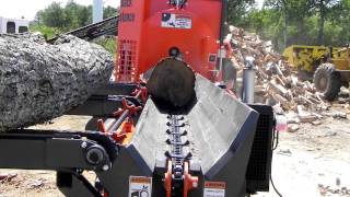 Multitek 1620 SS Firewood Processor 47 hp Yanmar 40quot Insert Tooth Sawblade [upl. by Roobbie]