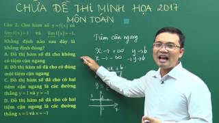 Thi THPTQG Đề minh họa 2017  Thầy Lưu Huy Thưởng  Hướng dẫn giải đề thi minh họa THPTQG 2017 [upl. by Hewie224]