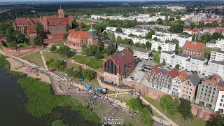 Malbork Uroczyste otwarcie bulwaru nad Nogatem 17062022 Nagranie z ziemi i powietrza 4K [upl. by Ellennahc]