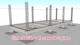 Cimentación para Casa de dos Pisos  Proceso Constructivo [upl. by Nahem487]