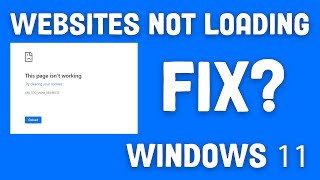 How To Fix Few Websites Are Not LoadingOpening in Windows 11 [upl. by Fidelio]