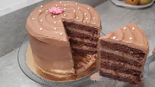 Layer cake au chocolat facile et minimaliste  ganache montée inratable chocolat anniversaire [upl. by Zannini]