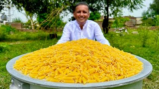 Pasta in White Sauce  White Sauce Pasta Cooking in Village  Indian Style WHITE SAUCE Pasta Recipe [upl. by Alamat61]