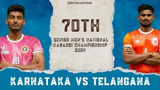 Telangana vs Karnataka  70th Senior National Championship  Sportsmaster [upl. by Bergman924]