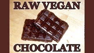 Köstliche Schokolade selber machen und die ist sogar gesund Raw Vegan Chocolate [upl. by Strohl]