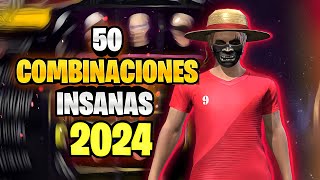 50 COMBINACIONES DE ROPA INSANAS QUE DEBES USAR EN 2024 🔥 OUTFITS INSANOS FF PARTE 2 [upl. by Arhna]