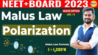 5 Malus Law in Polarization Class 12 Wave Optics  प्रचंड Batch  Neet  board 2023  sachin sir [upl. by Dnomyad]