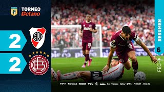 RIVER 2  2 LANÚS  Resumen del partido  TorneoBetano 2024 [upl. by Lidda]