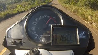 CB 300 R  180 KMH VELOCIDADE MAXIMA  TOP SPEED  VELOCIDADE FINAL  JHONNY BRASIL [upl. by Nalced]