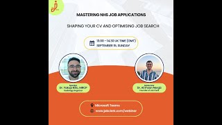 Mastering NHS Job Applications Webinar [upl. by Faunie873]