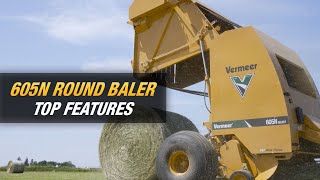 Top features of the 605N round hay baler [upl. by Edda366]