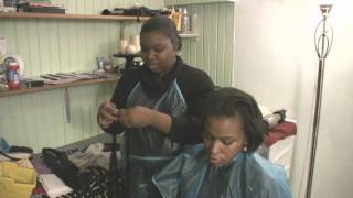 Caring for Black Hair  How to Braid Hair Extensions With Short Hair [upl. by Omora]