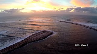 Figueira da Foz and Mondego mouth dusk flight [upl. by Oab]