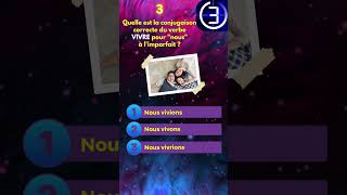 7 questions de conjugaison Partie 5 trivia frenchconjugation viral quiz triviatime [upl. by Atirak]