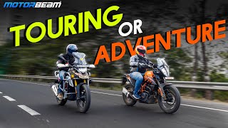 2023 KTM 390 Adventure vs BMW G 310 GS  Best For Adventure Or Touring  MotorBeam [upl. by Nohtanhoj]