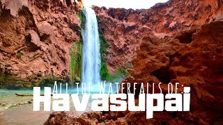 All Havasupai Waterfalls  Havasu Falls Mooney Beaver amp Navajo Falls [upl. by Ennairb842]