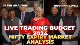 Budget Day 2024 Live Trading  Nifty 50  Bank Nifty Option Trading live 01022024 Budget Analysis [upl. by Oeniri]