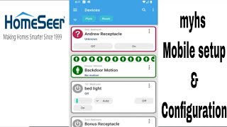 Using Homeseer Mobile app with Homeseer 4 Setup [upl. by Mandell]