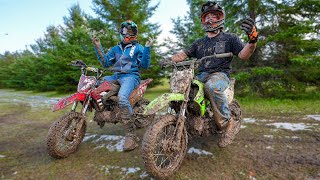 Pit Bike Race in the Muddiest Conditions [upl. by Monti]