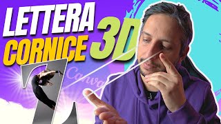 Come Creare LETTERA CORNICE 3D  Tutorial Canva Italiano STREPITOSO [upl. by Akenot483]