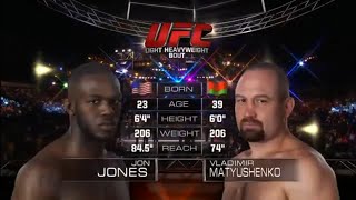 UFC  Jon Jones vs Vladimir Matyushenko  Full Fight [upl. by Kragh]