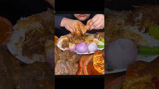 Mutton Curry with Rice 😋 shorts muttoncurry rice mukbang maddy food youtubeshorts chicken [upl. by Luoar]