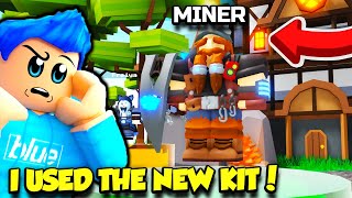 The NEW MINER KIT In Roblox Bedwars IS OP [upl. by Zuliram]