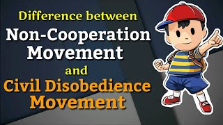 Difference between NonCooperation Movement and Civil Disobedience Movement  Nationalism in India [upl. by Allemat]