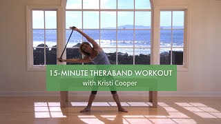 15Minute Pilates Workout with Exercise Band  Kristi Cooper  Pilates Anytime [upl. by Emmeram]