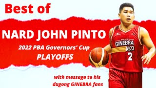 BEST OF NARD JOHN PINTO  PLAYOFFS  2022 PBA Governors’ Cup [upl. by Reece]