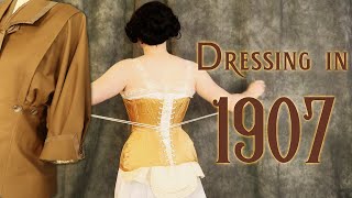 Dressing in Edwardian Clothing Undergarments and Layers of 1907 [upl. by Hay]