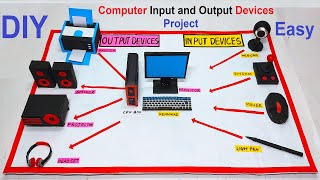 computer input and output devices project model  diy  simple and easy  howtofunda [upl. by Kersten]