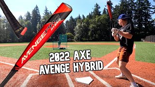 Hitting with the 2022 AXE AVENGE HYBRID BBCOR  Baseball Bat Reviews [upl. by Wandie]