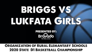 2020 ORES BASKETBALL TOURNAMENT  BRIGGSvs LUKFATA GIRLS [upl. by Gibun]