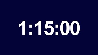 Timer with Final Alarm  1 Hour 15 Minutes No MID ROLL Ads  75 Minutes [upl. by Yance]