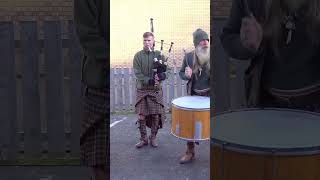 Scottish rebels Clanadonia with TuBardh Wilson playing Spanish Eyes in Perth Scotland shorts [upl. by Leinad]