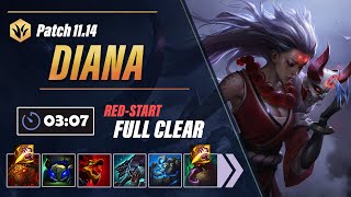 Diana Jungle Clear Guide  307 RedStart Full Clear Patch 1114 [upl. by Notloc522]