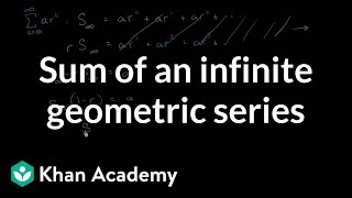 Another derivation of the sum of an infinite geometric series  Precalculus  Khan Academy [upl. by Sven138]