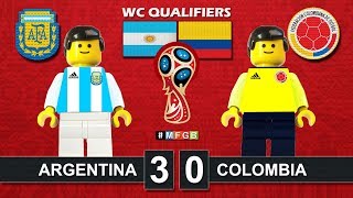 Argentina vs Colombia 30 • World Cup Russia 2018 Qualifiers 16112016 goal Lego Football AFA [upl. by Anola]