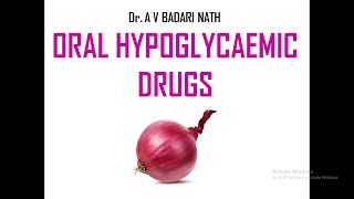 Oral Hypoglycaemic Agents [upl. by Airdnola696]