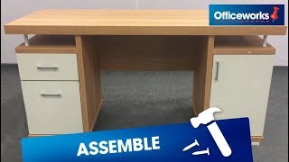 Oslo Twin Cabinet Desk Assembly Instructions [upl. by Eenaffit]