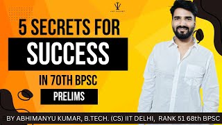 5 SECRETS for 70th BPSC Prelims you cant ignore [upl. by Annahsohs]